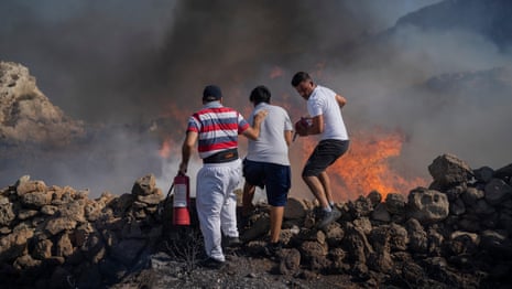 Rhodes wildfires are climate wake-up call, says UK minister